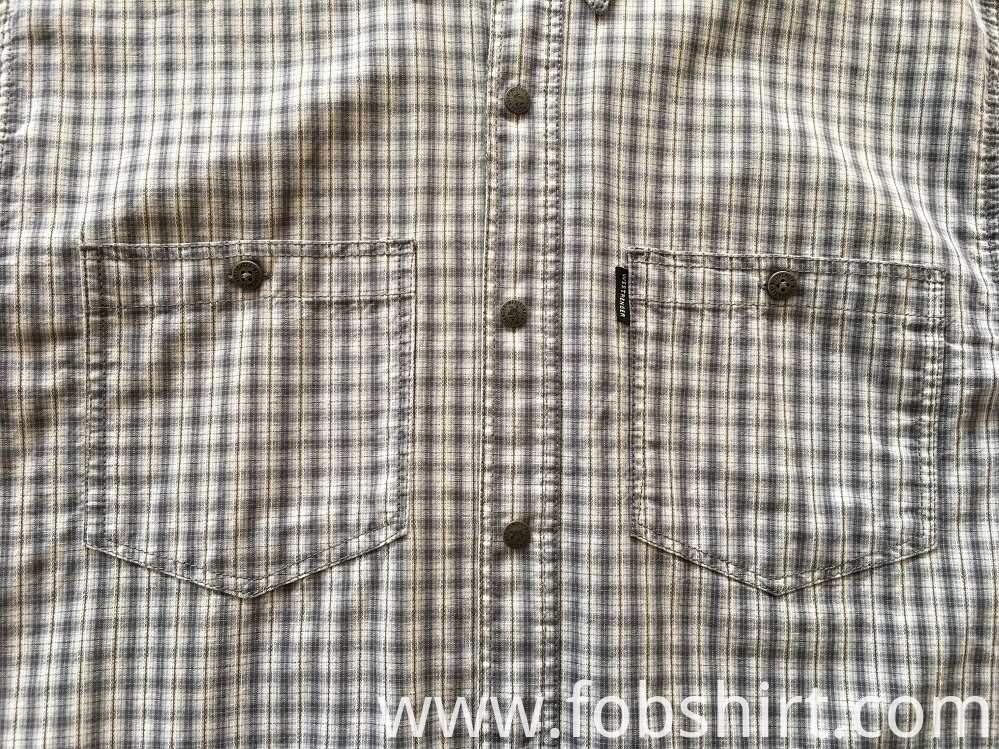 100% Cotton Man Plaid Shirt 100% Cotton Man Plaid Shirt